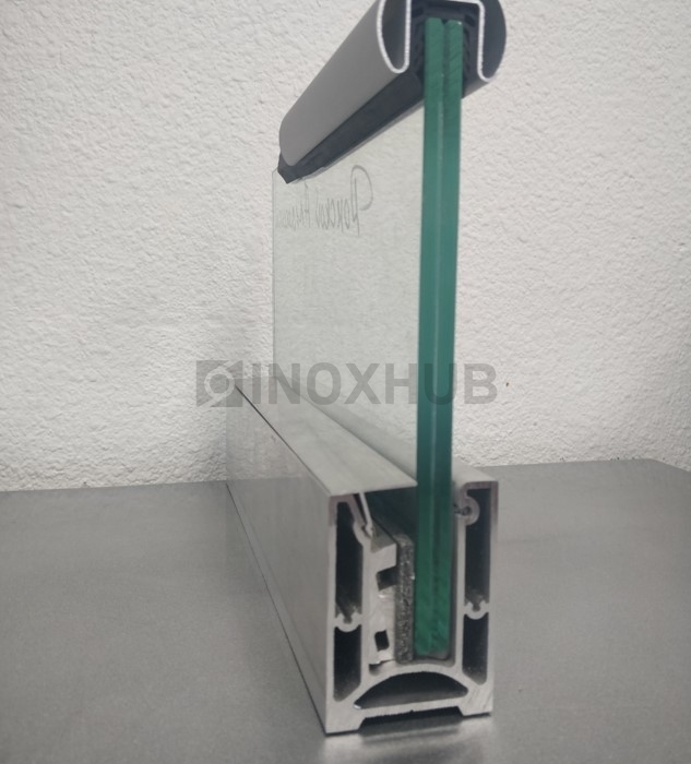 Профиль 80 БАЗА комплект, 60.0×80.0×6000 мм, Анодированный алюминий