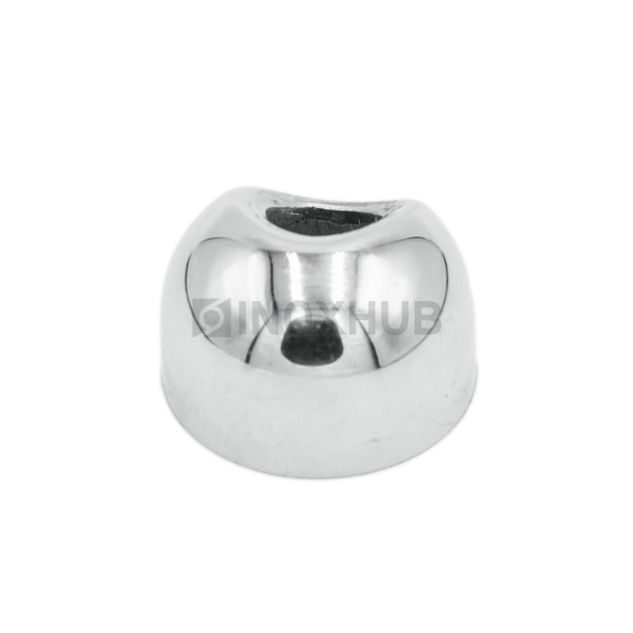 Соединение поручня со стойкой штамп. под 30°, Ø25.4 мм, AISI 304, GRIT 600