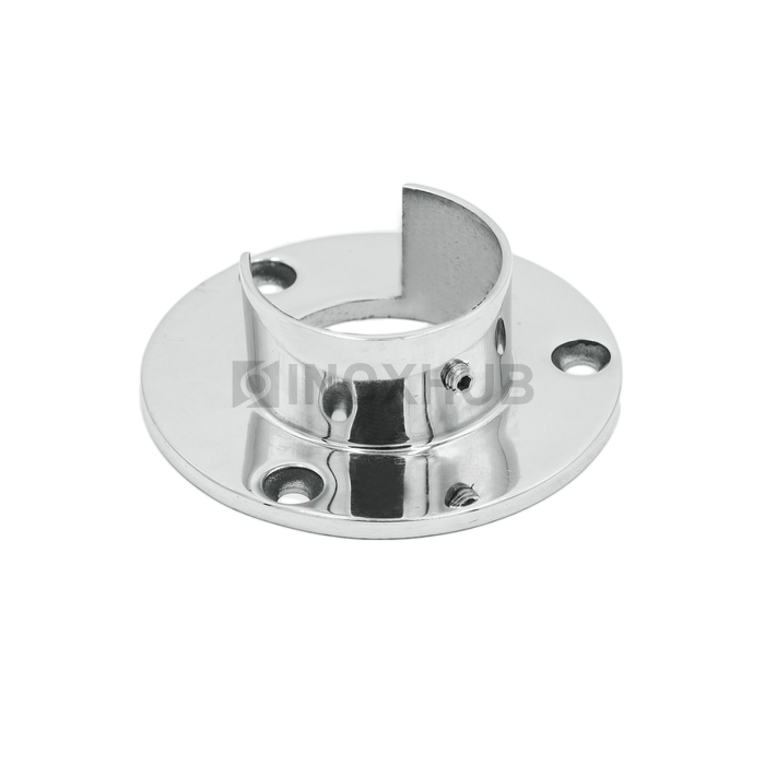 Фланец для поручня с пазом, Ø48.3 мм, AISI 304, GRIT 600