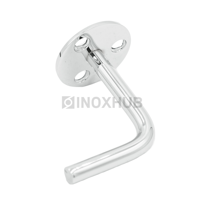 Крепление пристенного поручня без ложемента сварное, AISI 201, GRIT 600