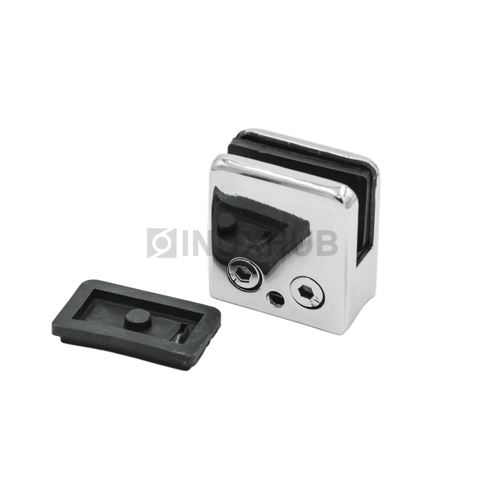 Стеклодержатель штамп. квадратный Ø38.1 мм, стекло 8.0 мм, AISI 304, GRIT 600