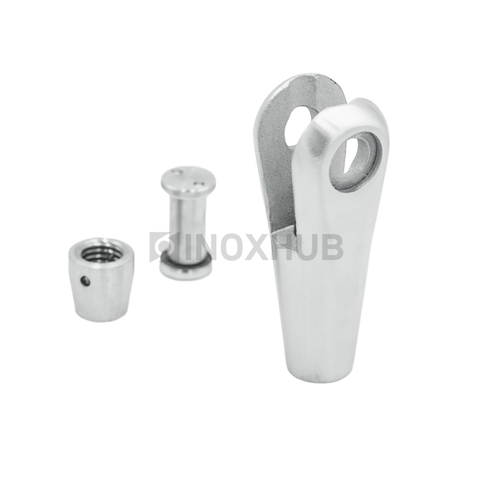 Наконечник для крепления тяги левый M14 шаг Р=2 AISI 316 GRIT 320 