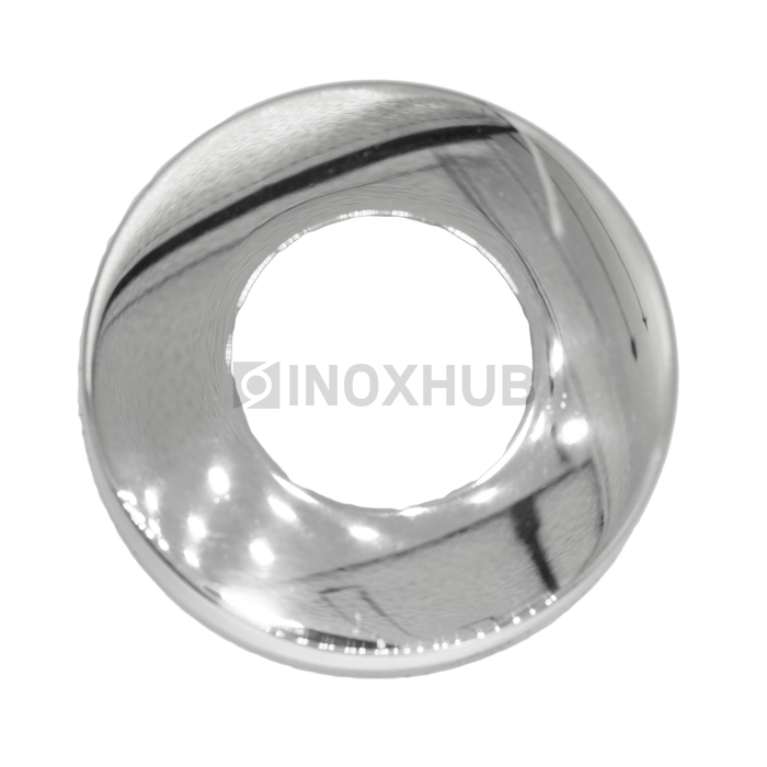 Низ стойки большой декоративный, Ø50.8×100.0 мм, AISI 304, GRIT 600