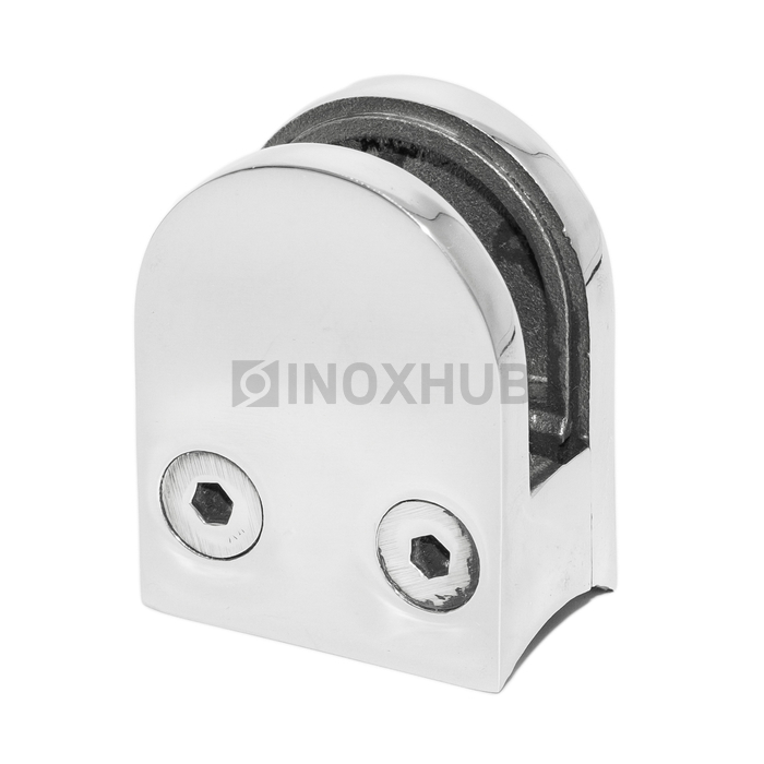 Стеклодержатель литой полукруглый Ø38.1 мм стекло 8.0 мм AISI 304 GRIT 600