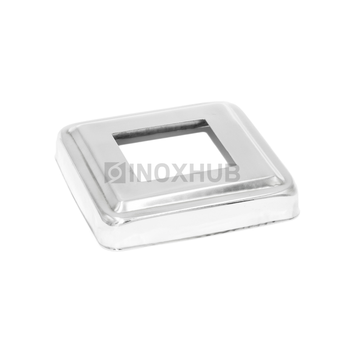 Низ стойки квадратный фигурный 40.0×40.0 мм / 86.0×86.0 мм AISI 304 GRIT 600