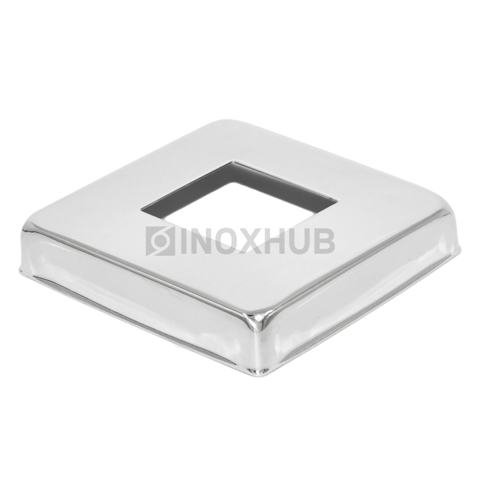 Низ стойки квадратный 40.0×40.0 мм / 94.0×94.0 мм AISI 304 GRIT 600