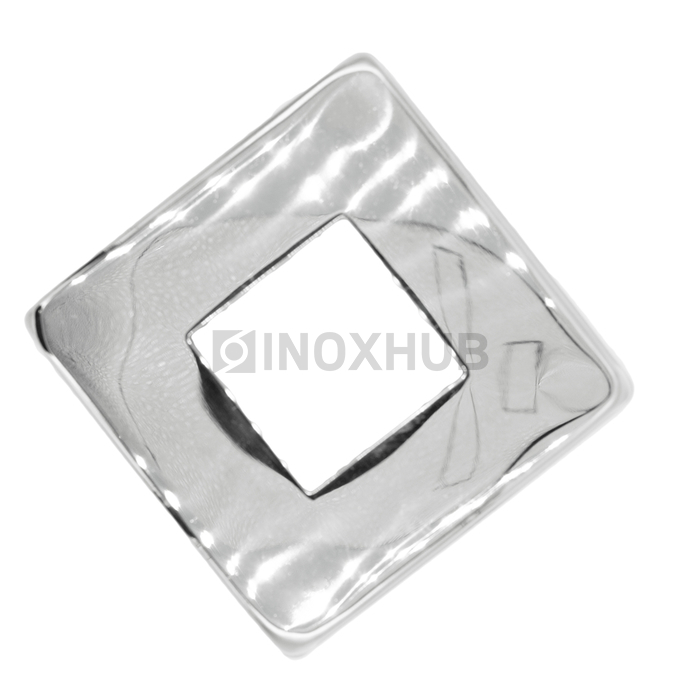 Низ стойки квадратный, 40.0×40.0 мм / 94.0×94.0 мм, AISI 304, GRIT 600