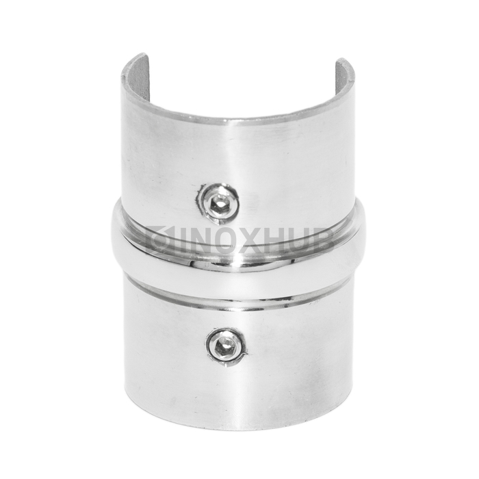 Соединительная муфта для поручня с пазом, Ø42.4 мм, AISI 304, GRIT 600