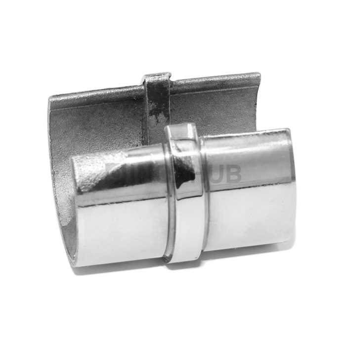 Соединительная муфта для поручня с пазом, Ø48.3 мм, AISI 304, GRIT 600