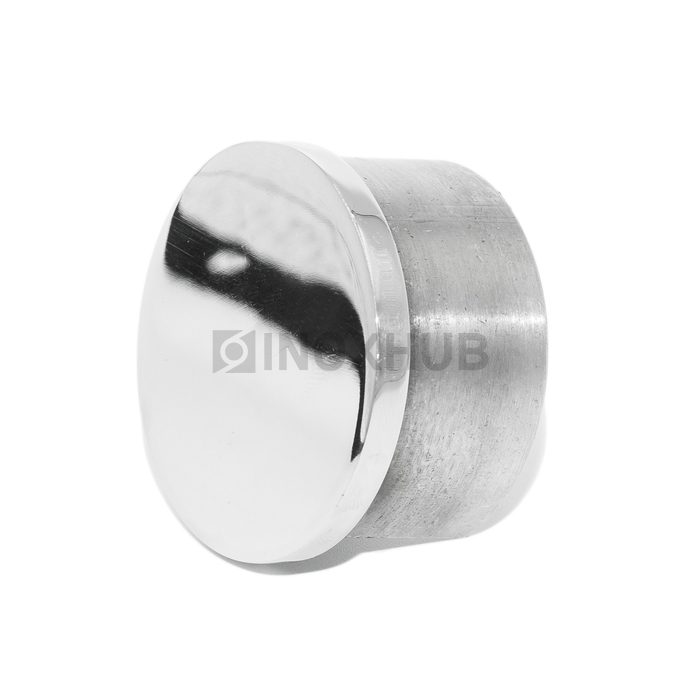 Заглушка для поручня с пазом, Ø48.3 мм, AISI 304, GRIT 600