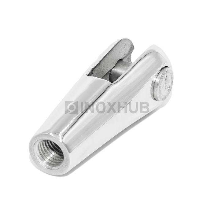 Наконечник для крепления тяги левый М14 шаг Р=2 AISI 316 GRIT 600