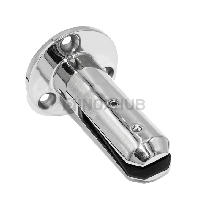 Напольный стеклодержатель литой круглый Ø50×160 мм, AISI 304, GRIT 600