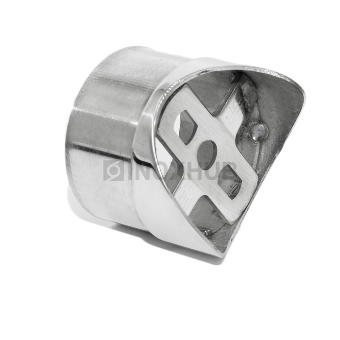 Наконечник седловина, Ø50.8×Ø50.8 мм, AISI 304, GRIT 600