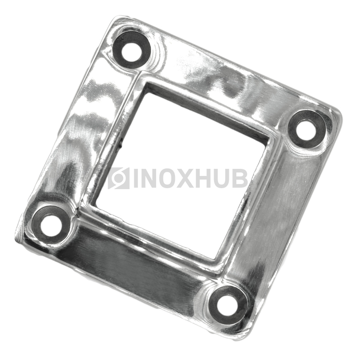 Фланец настенный литой, 40.0×40.0 мм, AISI 304, GRIT 600