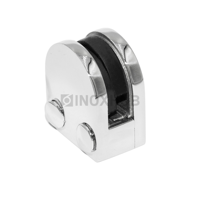 Стеклодержатель литой на плоскость, стекло 8.0 мм, AISI 316, GRIT 600