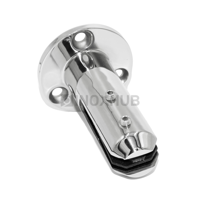 Напольный стеклодержатель литой круглый Ø50×160 мм, AISI 316, GRIT 600