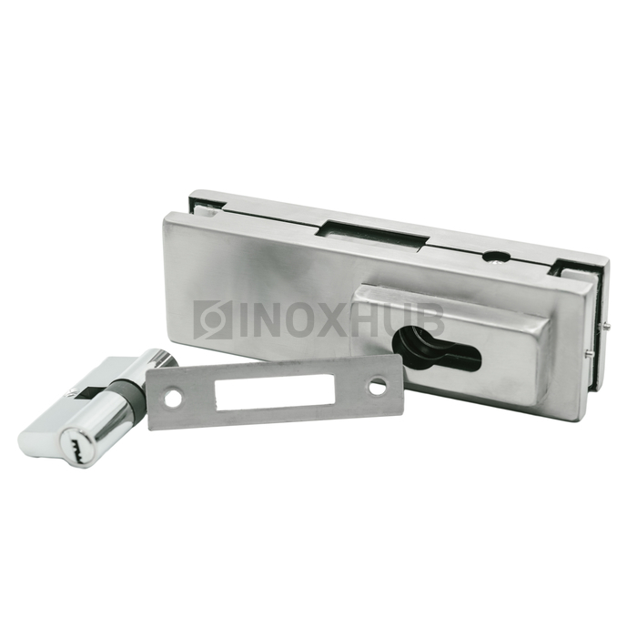 Замок (150С SSS) центральный с прямоугольным ригелем нерж. сталь матовая