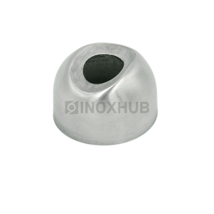 Соединение поручня со стойкой штамп. под 90°, Ø25.4 мм, AISI 304, GRIT 320