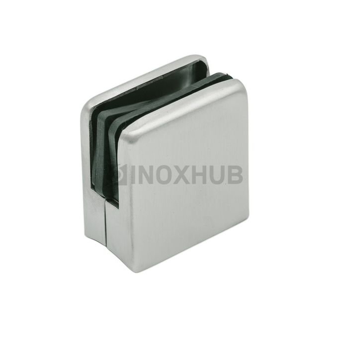 Стеклодержатель штамп. квадратный Ø38.1 мм, стекло 8.0 мм, AISI 304, GRIT 320