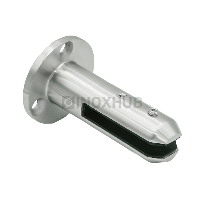 Напольный стеклодержатель литой круглый Ø50×160 мм, AISI 304, GRIT 320