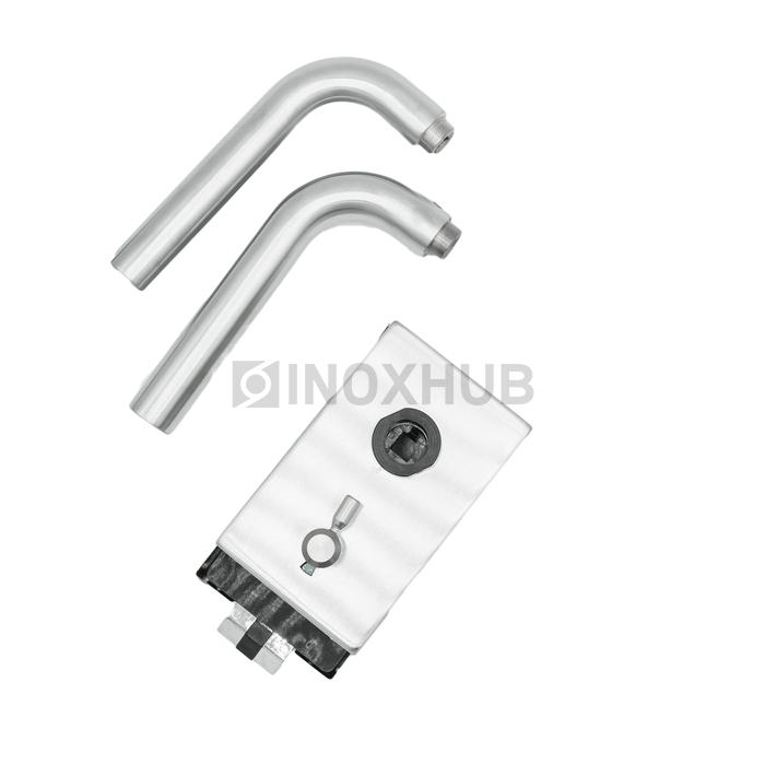 Защелка сантех. (85-1 SSS) с индикатором, с притвором, с отв. частью на стену, нерж. сталь матовая