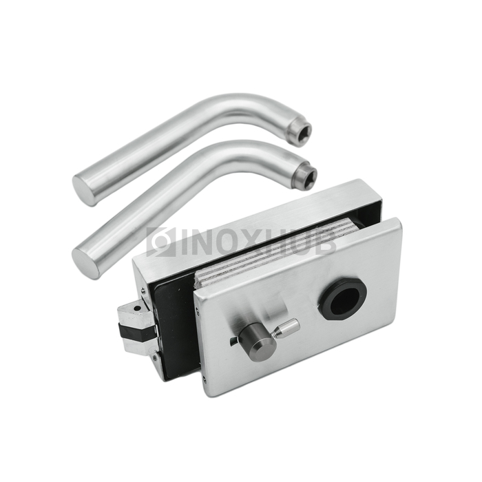 Защелка сантех. (85-1 SSS) с индикатором, с притвором, с отв. частью на стену, нерж. сталь матовая