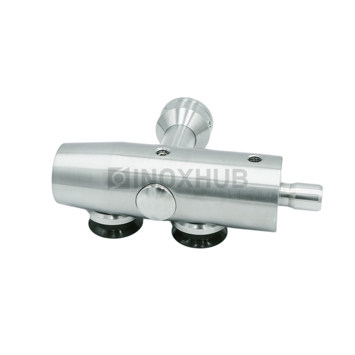 Фитинг (730 SSS) с осью стена-фрамуга под зенковку, нерж. сталь матовая