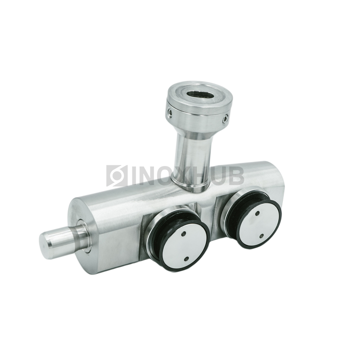 Фитинг (730 SSS) с осью стена-фрамуга под зенковку нерж. сталь матовая