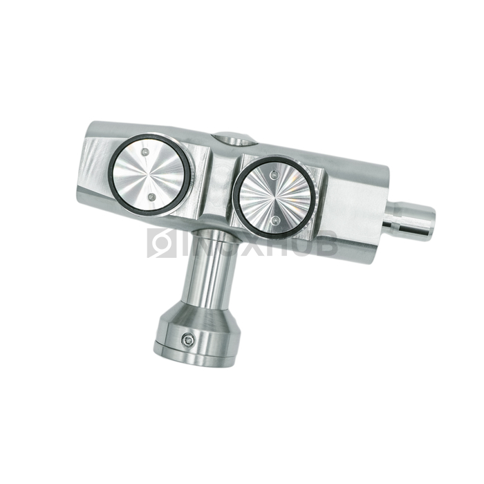 Фитинг (730 SSS) с осью стена-фрамуга под зенковку, нерж. сталь матовая