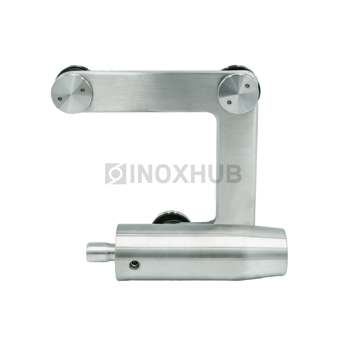 Фитинг угловой (740a SSS) с осью без зенковки, нерж. сталь матовая