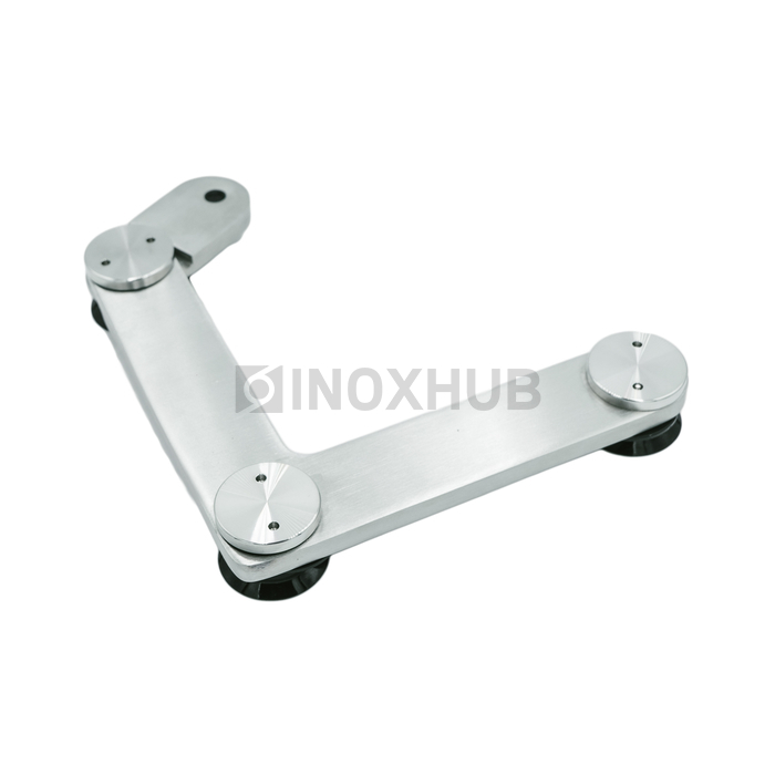 Фитинг угловой (760 SSS) со стопором под зенковку, нерж. сталь матовая