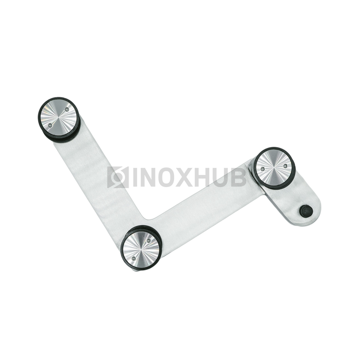 Фитинг угловой (760 SSS) со стопором под зенковку, нерж. сталь матовая