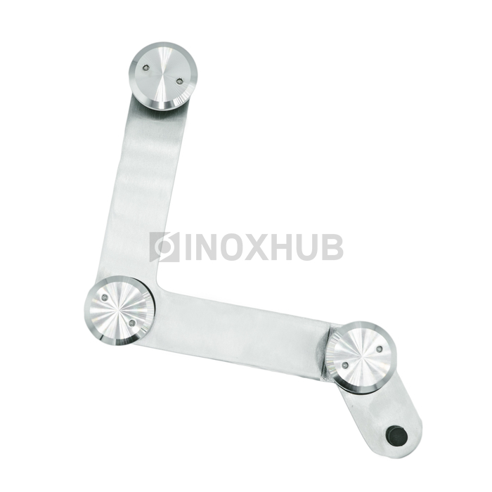 Фитинг угловой (760a SSS) со стопором без зенковки, нерж. сталь матовая