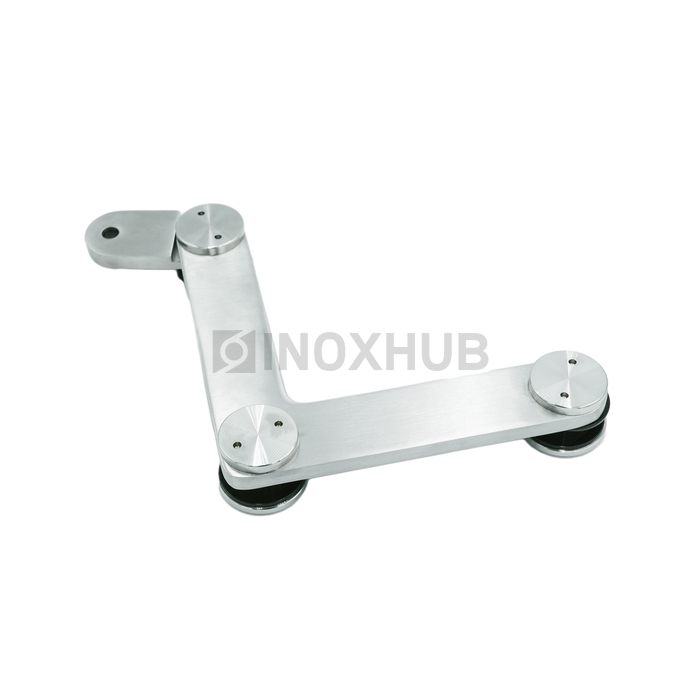 Фитинг угловой (760a SSS) со стопором без зенковки, нерж. сталь матовая