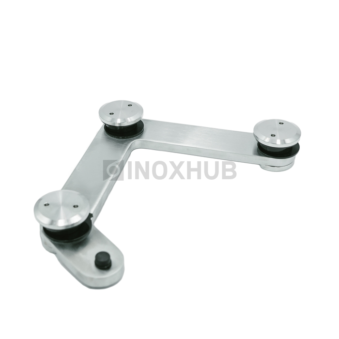 Фитинг угловой (760a SSS) со стопором без зенковки нерж. сталь матовая