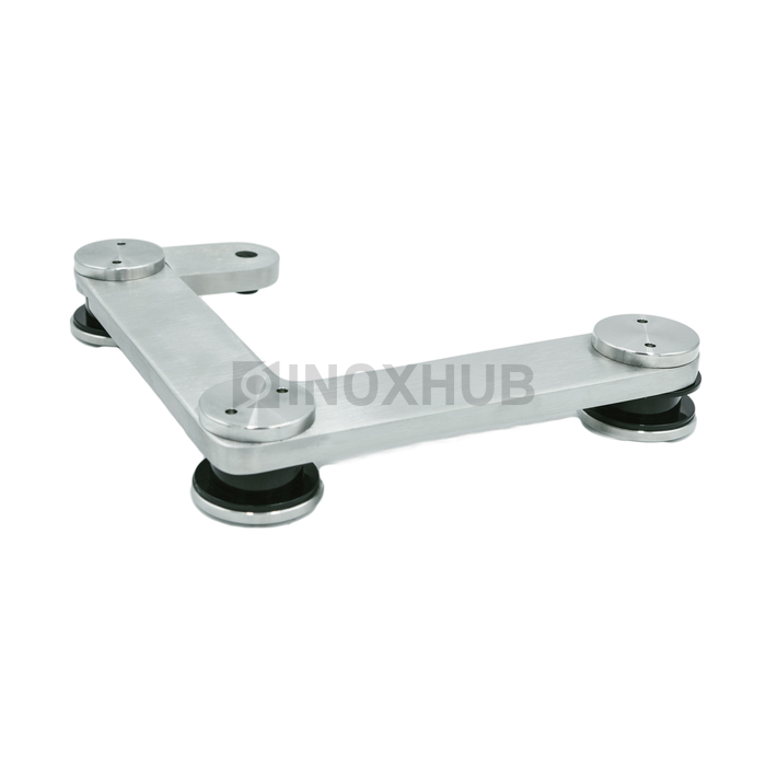 Фитинг угловой (760a SSS) со стопором без зенковки, нерж. сталь матовая