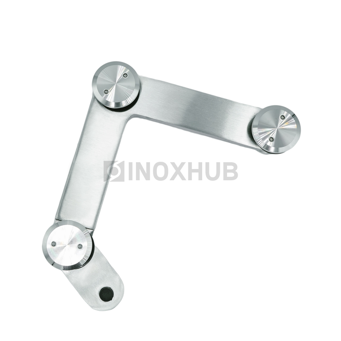 Фитинг угловой (760a SSS) со стопором без зенковки, нерж. сталь матовая