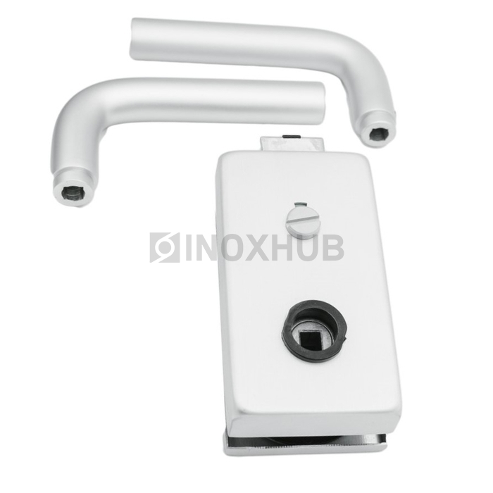 Защелка сантех. (85-1 AL) с индикатором, с притвором, с отв. частью на стену, Анодированный алюминий