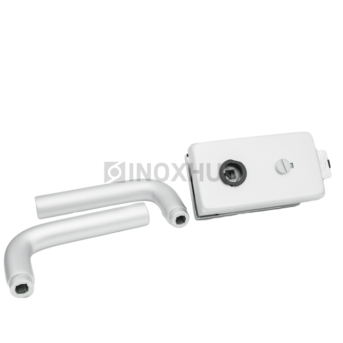 Защелка сантех. (85-1 AL) с индикатором, с притвором, с отв. частью на стену, Анодированный алюминий