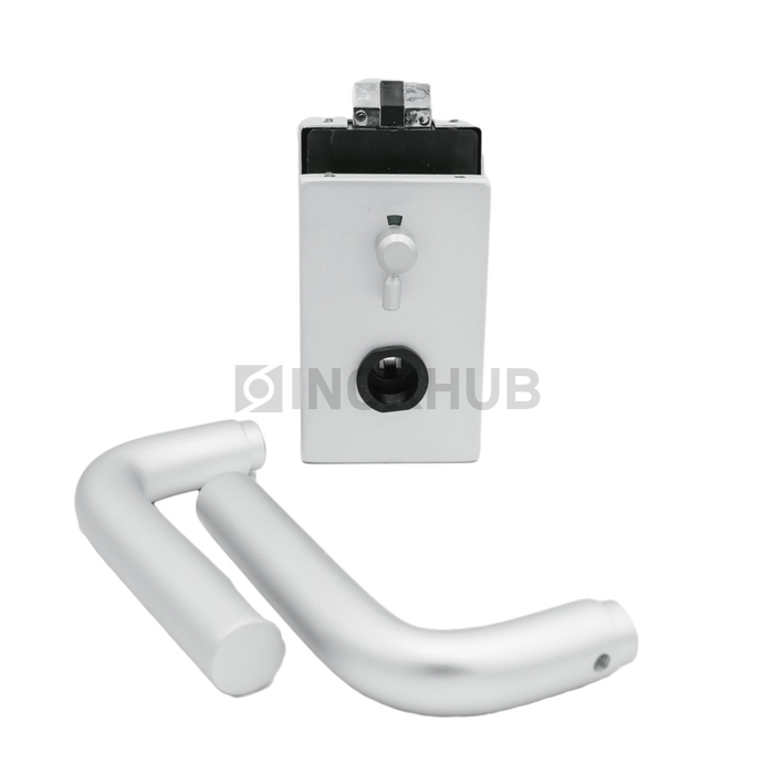 Защелка сантех. (85-1 AL) с индикатором, с притвором, с отв. частью на стену, Анодированный алюминий