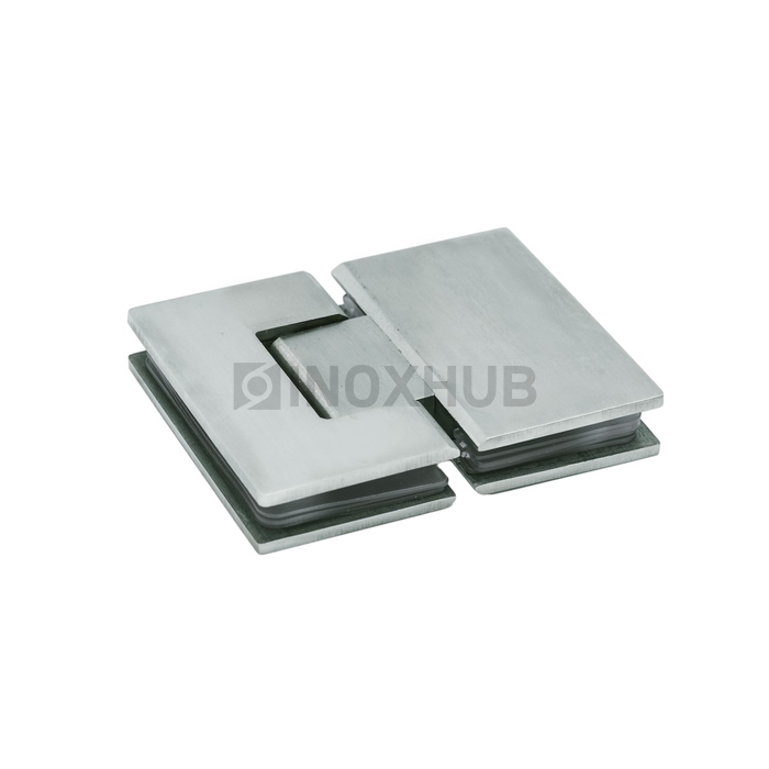 Петля (303 SSS) стекло-стекло 180° (без фаски), нерж. сталь матовая