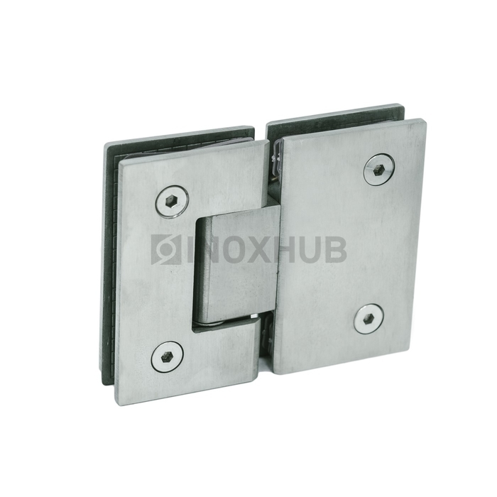 Петля (303 SSS) стекло-стекло 180° (без фаски), нерж. сталь матовая