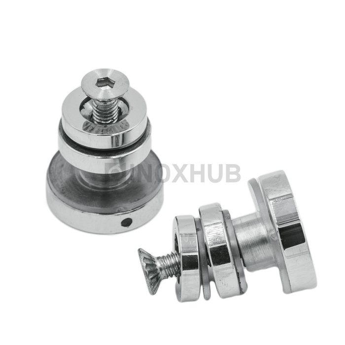 Крепление (449 PSS) трека 30х10 к стеклу  нерж сталь полированная