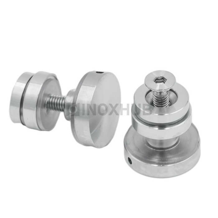 Крепление (449 SSS) трека 30×10 к стеклу нерж. сталь матовая