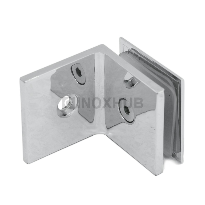 Коннектор L-обр. (722 PС) стекло-стена полированный хром