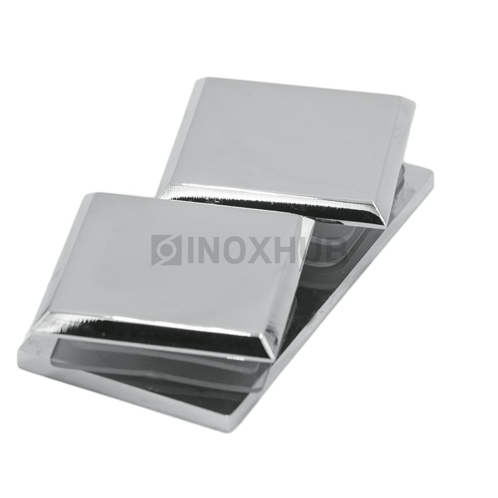 Коннектор (724 PC) стекло-стекло 180°, полированный хром