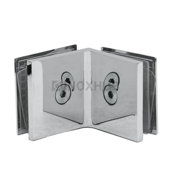 Коннектор (725 PC) стекло-стекло 90° полированный хром