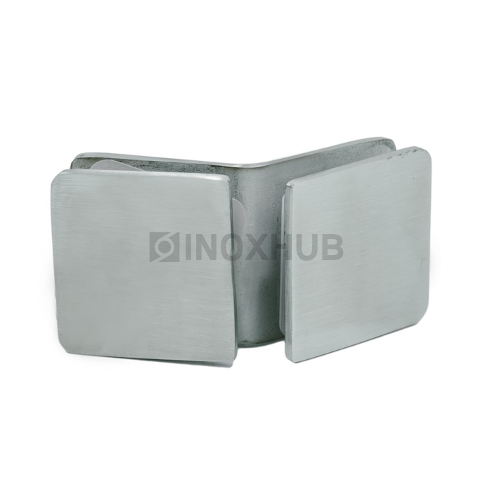 Коннектор (736 SSS) стекло-стекло 135° (без фаски) нерж. сталь матовая