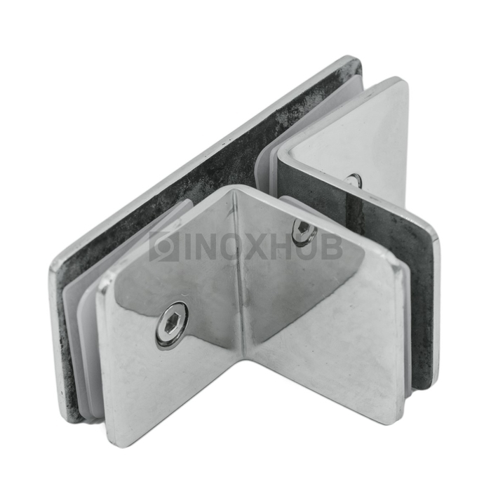 Коннектор (737 PSS) 3 стекла (без фаски) нерж. сталь полированная