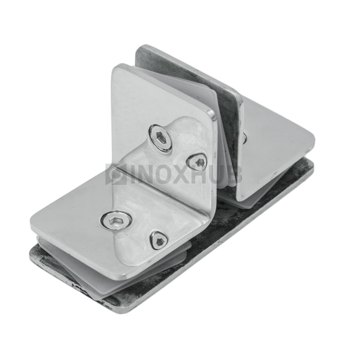 Коннектор (737 PSS) 3 стекла (без фаски), нерж. сталь полированная